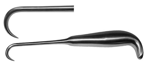 Bone Hook, Grip Handle, Sharp, 13.0 Mm, 9" (23.0 Cm)